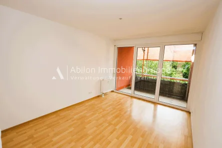 Wohnung und Schlafzimmer - Ansicht 1 - Wohnung kaufen in Freiburg im Breisgau - 1-Zimmer-Studentenapartment, Freiburg-Wiehre, in Uninähe 09 - 0.9 / EG + TG 09