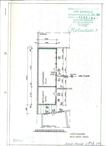 Grundriss Nebengebäude