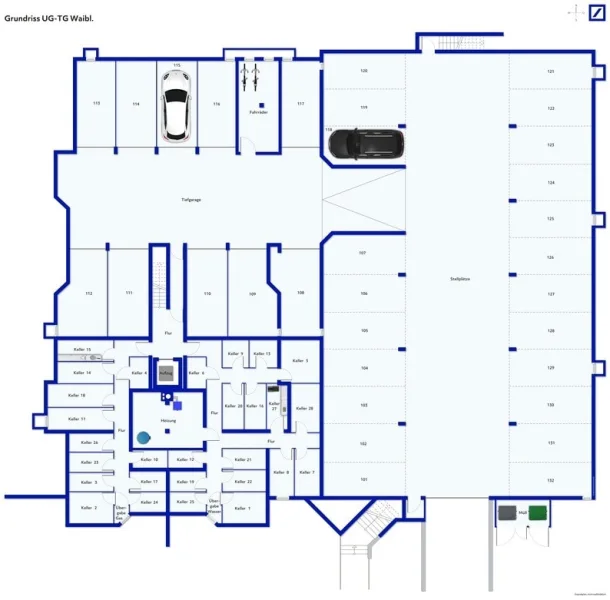 Grundriss UG-TG Plan Waiblinge