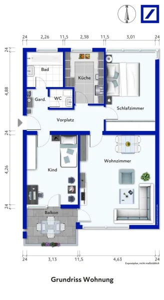 Grundriss Wohnung