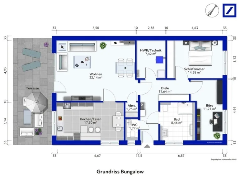 Grundriss Bungalow