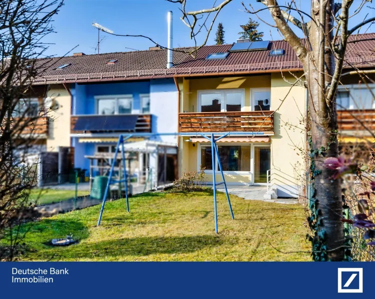 Ansicht mit Garten - Haus kaufen in Landsberg - RMH *ruhige u. familienfreundliche Lage* Landsberg West