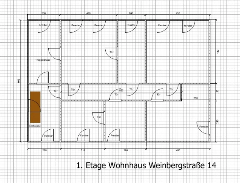 Grundriss Weinbergstraße 14 1.OG