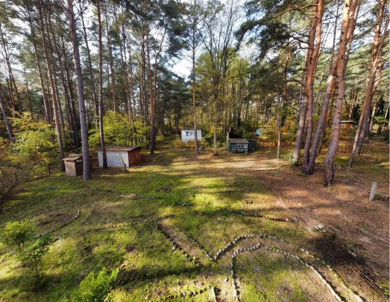 Luftaufnahme Grundstück - Grundstück kaufen in Mittenwalde - ***Bauträgerfreies und schönes Baugrundstück in idyllischer Lage in Töpchin***