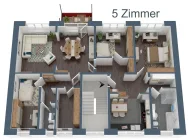 3D Grundriss 5 Zimmer