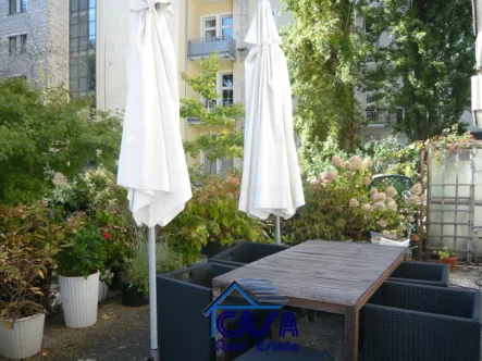 Terrasse - Wohnung mieten in Frankfurt am Main - WOHNEN WIE IM URLAUB: Helle 3 Zimmer Wohnung mit XXL Terasse