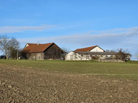 Weitblick auf das Anwesen - Haus kaufen in Buchbach - Idyllisches Leben auf einem Vierseithof in Alleinlage bei Buchbach