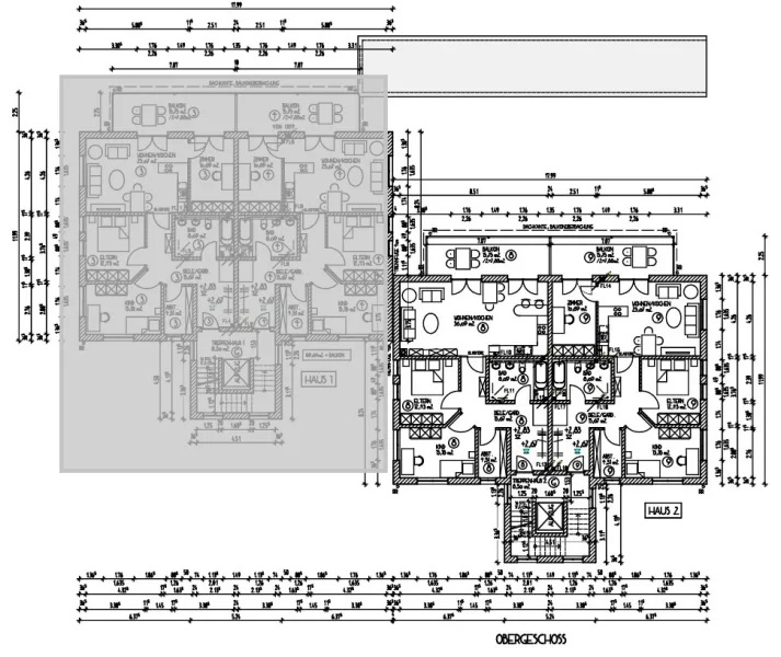 Haus 2, Grundriss Obergeschoss